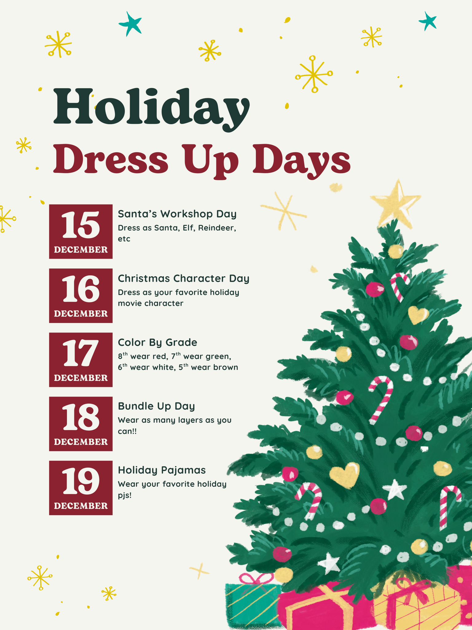 MS Holiday Dress Up Days